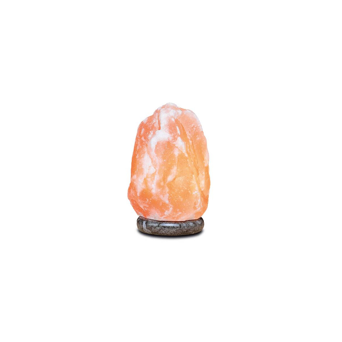 Beleuchteter Salzkristall ROCK, ca. 2-3 kg, mit Marmorsockel