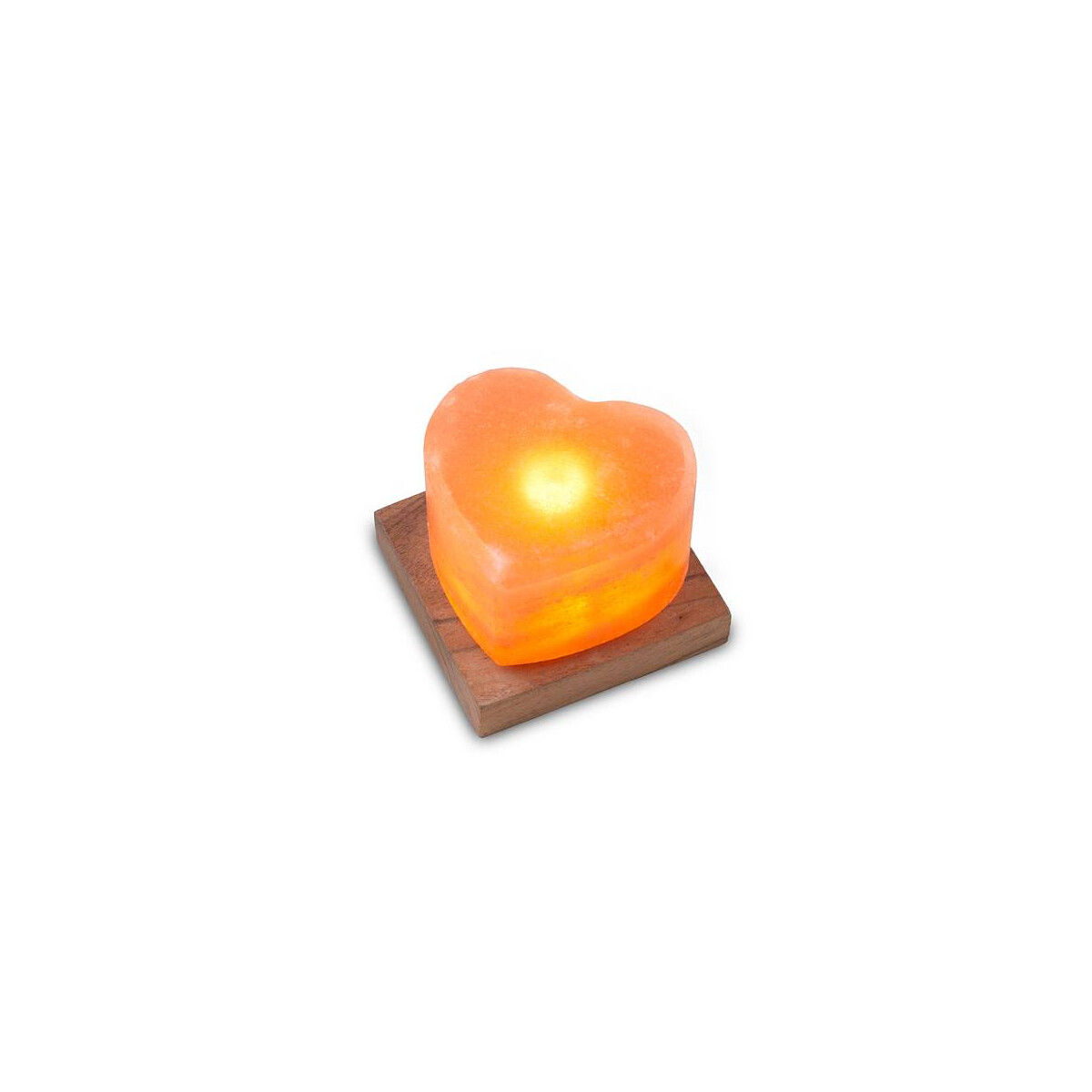 USB HERZ, mit Holzsockel, ca. 9 x 9 x 6 cm