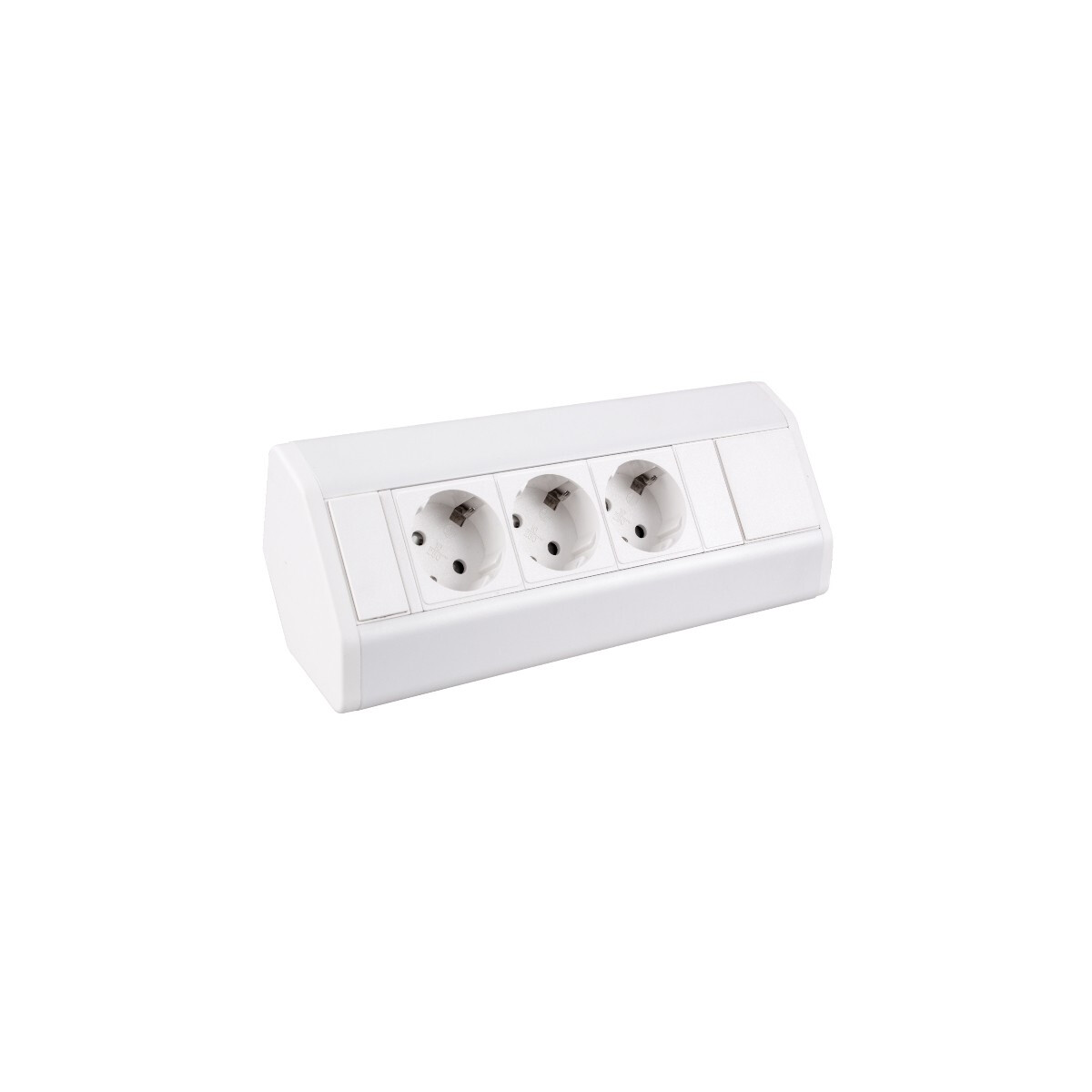CORNER BOX 3 Ecksteckdose Möbelsteckdose Farbe Weiß Steckdose Schuko