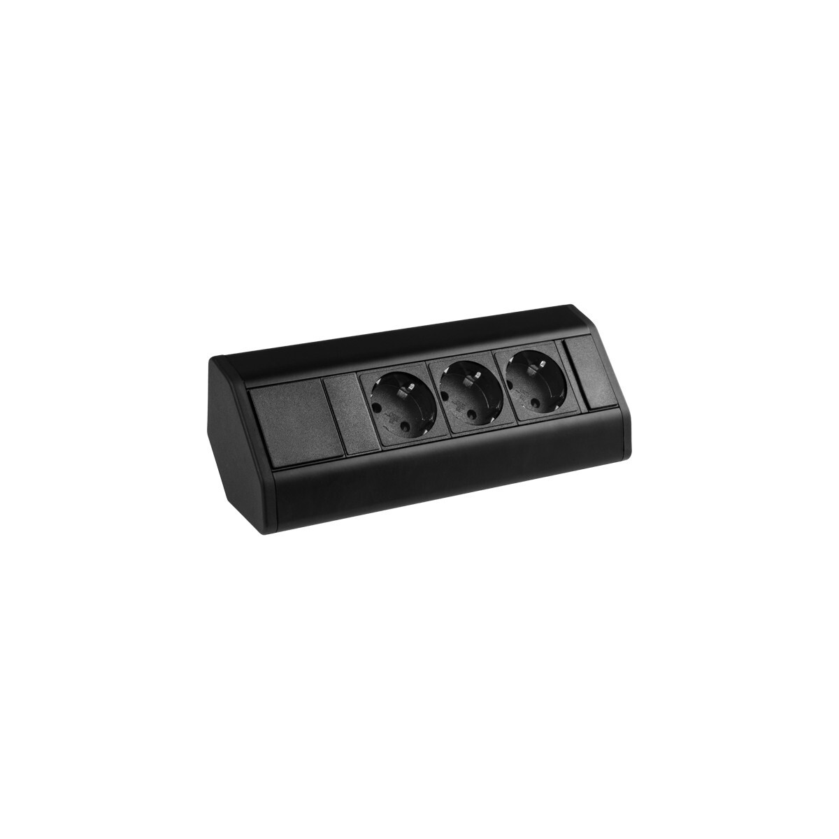 CORNER BOX 3 Ecksteckdose Möbelsteckdose Farbe Schwarz Steckdose Schuko