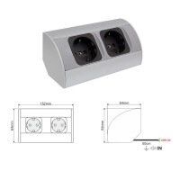 EckSteckdose Corner Box 2 mit 2 Steckdosen 3
