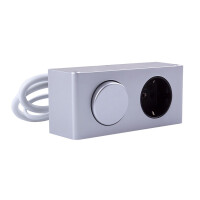 MINI BOX Aufbausteckdose IP20 230V AC Farbe Aluminium 2
