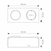 MINI BOX Aufbausteckdose IP20 230V AC Farbe Aluminium 4