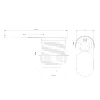 SLIDE BOX MöbelEinbausteckdose SCHUKO mit USB Farbe Sch