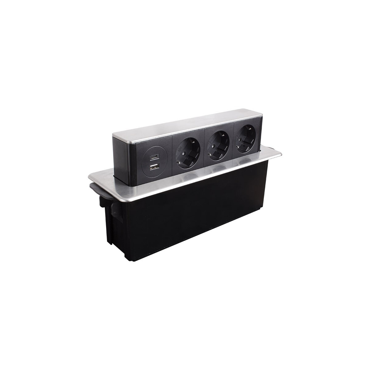 HOP BOX Möbeleinbausteckdose mit USB Typ A + C