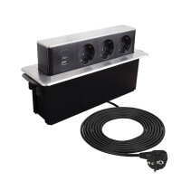 HOP BOX Möbeleinbausteckdose mit USB Typ A + C 2