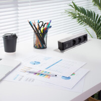 HOP BOX Möbeleinbausteckdose mit USB Typ A + C 4