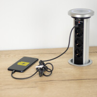 LIFT BOX automatisch versenkbare Steckdosenleiste mit USB un