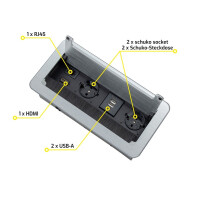 INBOX MöbelEinbausteckdose mit USB Und HDMI 3m 2