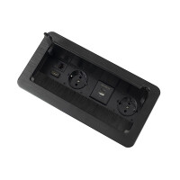 INBOX MöbelEinbausteckdose mit USB A + C RJ45 und HDMI 