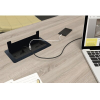 INBOX MöbelEinbausteckdose mit USB A + C RJ45 und HDMI 