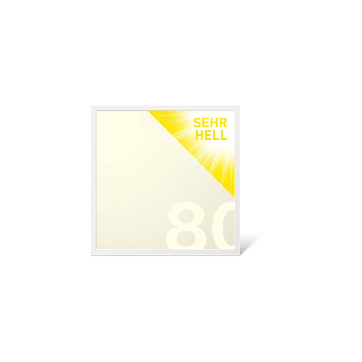 LED Panel 62,0 x 62,0 cm warmweiss 80CRI super Hell