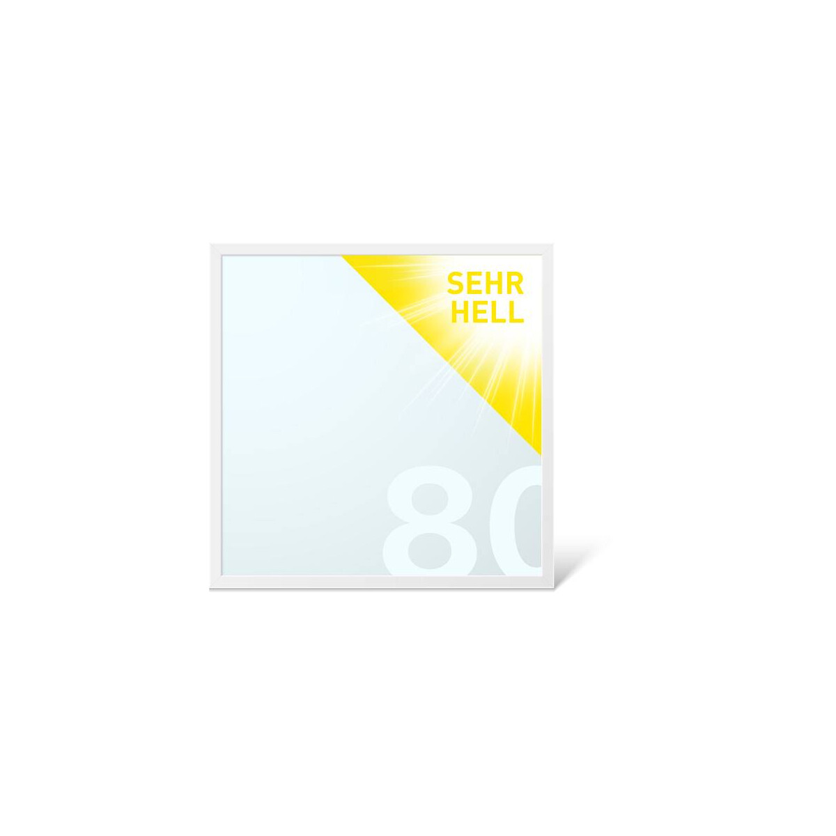 LED Panel 62,0 x 62,0 cm kaltweiss 80CRI super hell