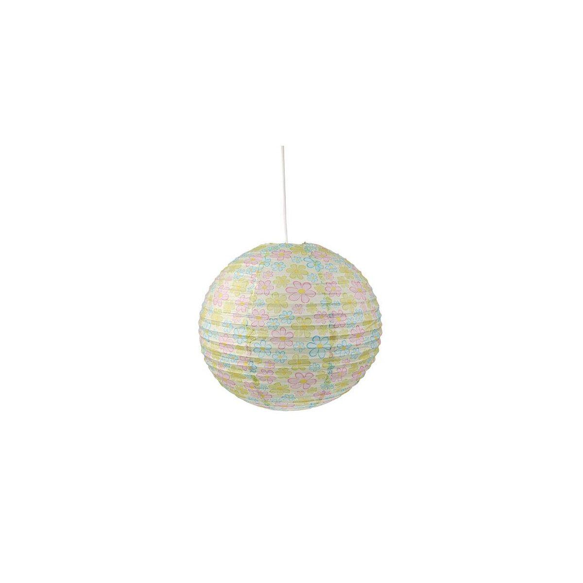 Pendelleuchte Papierballon Bunte Blumen