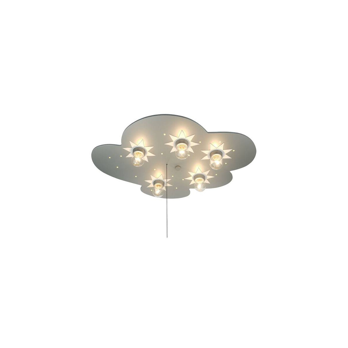 Deckenleuchte Wolke, titan mit Sternen