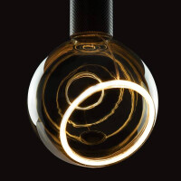 E27 LED Floating Globe 150 smokey grau - 45° warmwei&szl