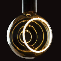 E27 LED Floating Globe 150 smokey grau - 90° warmwei&szl
