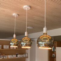E27 LED Floating Globe 200 smokey grau warmweiß 5