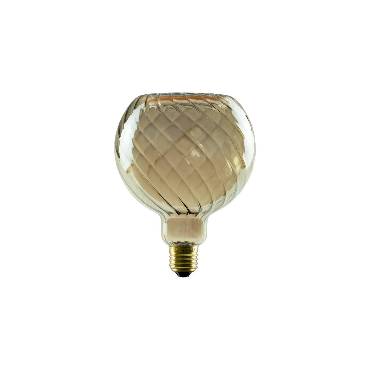 E27 LED Floating Globe 125 twisted smokey grau warmweiß