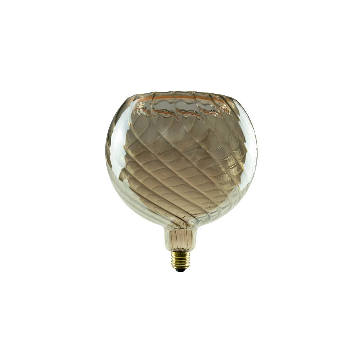 E27 LED Floating Globe 200 twisted smokey grau warmweiß