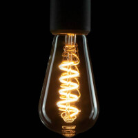 E27 LED Rustika Curved Spirale klar warmweiß 2