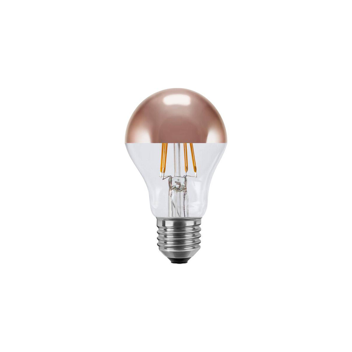 E27 LED Glühlampe Spiegelkopf Kupfer warmweiß
