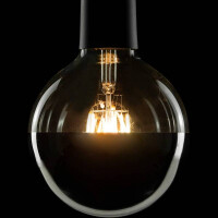 E27 LED Globe 125 Spiegelkopf Silber warmweiß 2
