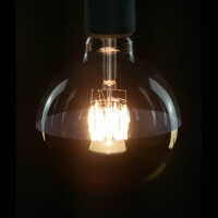 E27 LED Globe 125 Spiegelkopf Gold warmweiß 2