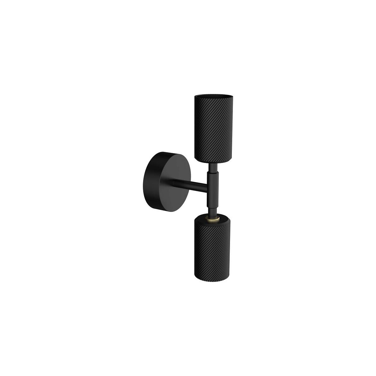 E27 Wandleuchte ONYX DOUBLE "Wave" schwarz -