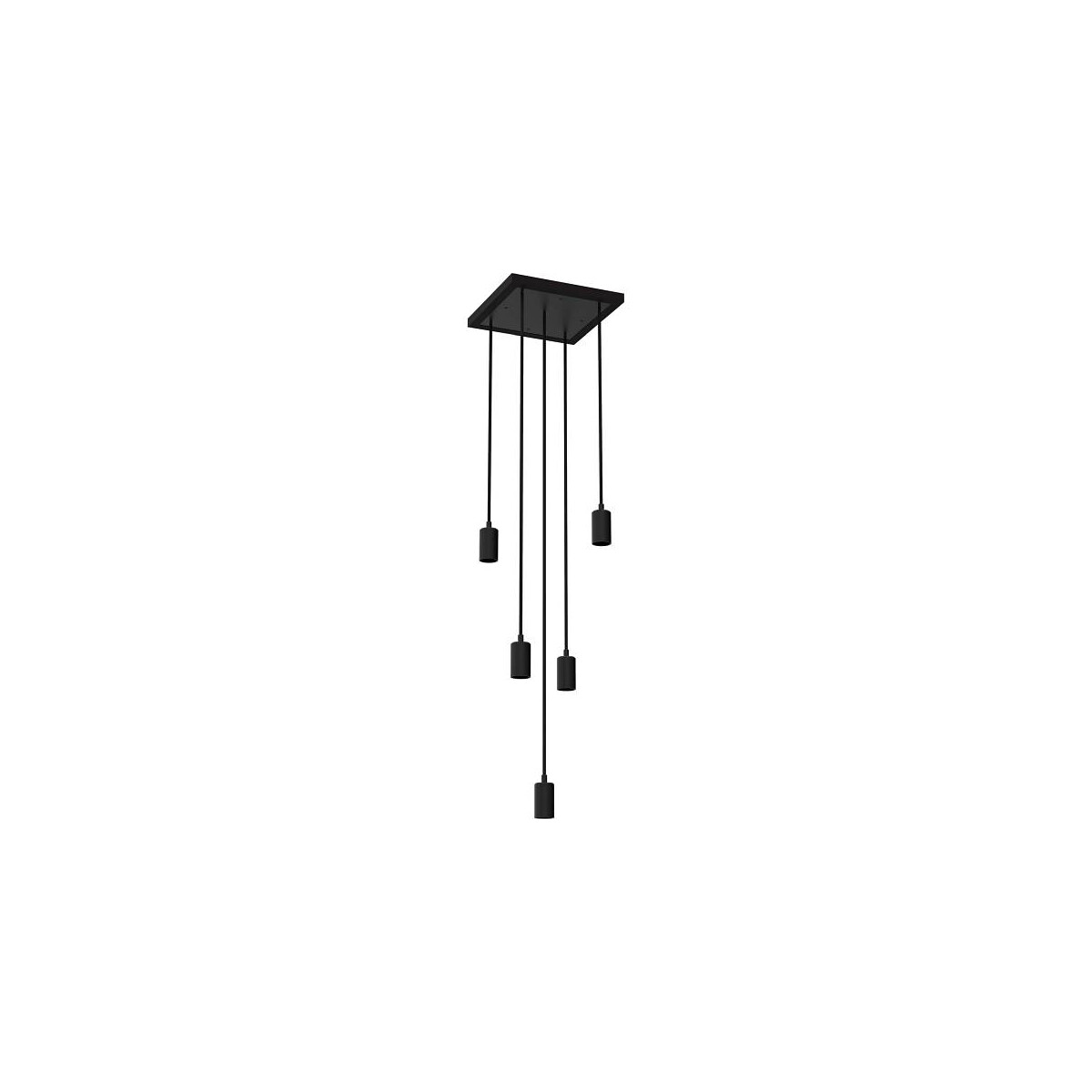 E27 Pendelleuchte MADOX SQUARE 5X Wave für 5 Lampen E27 -