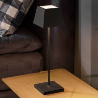 Akku-Tischleuchte Nuindie 370mm nachtschwarz eckig 2