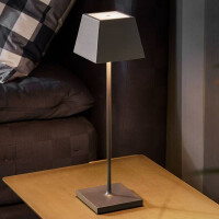 Akku-Tischleuchte Nuindie 370mm graphitgrau eckig 2