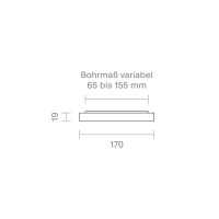 Aufbauleuchte FLED Downlight 170mm weiss 3