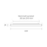 Aufbauleuchte FLED Downlight 330mm weiss 3