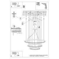Kronleuchter RIO 3 55/78/110 weiß LED 3000K 6