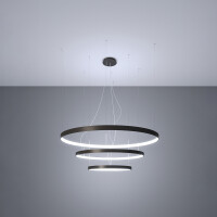 Kronleuchter RIO 3 55/78/110 schwarz LED 4000K 3