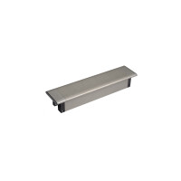 Einbausteckdose Flat Box edelstahl 3 Stecker + USB 3