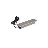 Einbausteckdose Flat Box edelstahl 3 Stecker + USB 4