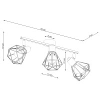 Deckenleuchte ARTEMIS 3 schwarz 5