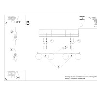 Deckenleuchte YOLI 4 weiß 5