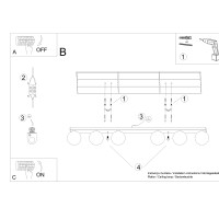 Deckenleuchte YOLI 6 weiß 5