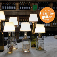 LED Flaschenleuchte Lamprusco warmweiß Akku 4