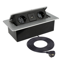 Einbausteckdose Kombibox 2x USB 2x Steck gallery