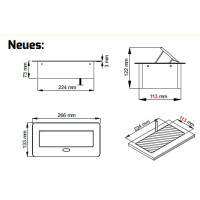 Einbausteckdose Kombibox 2x USB 2x Steckdose  aluminium 4