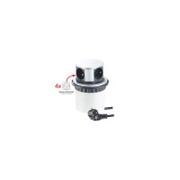 Möbel Einbausteckdose Tetra Box inkl. 4 Schuko aluminiu
