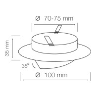 LED Line Einbaurahmen chrom 97 mm Durchm gallery