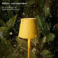 Akku-Tischleuchte Nuindie pocket 210mm sonnengelb rund 7