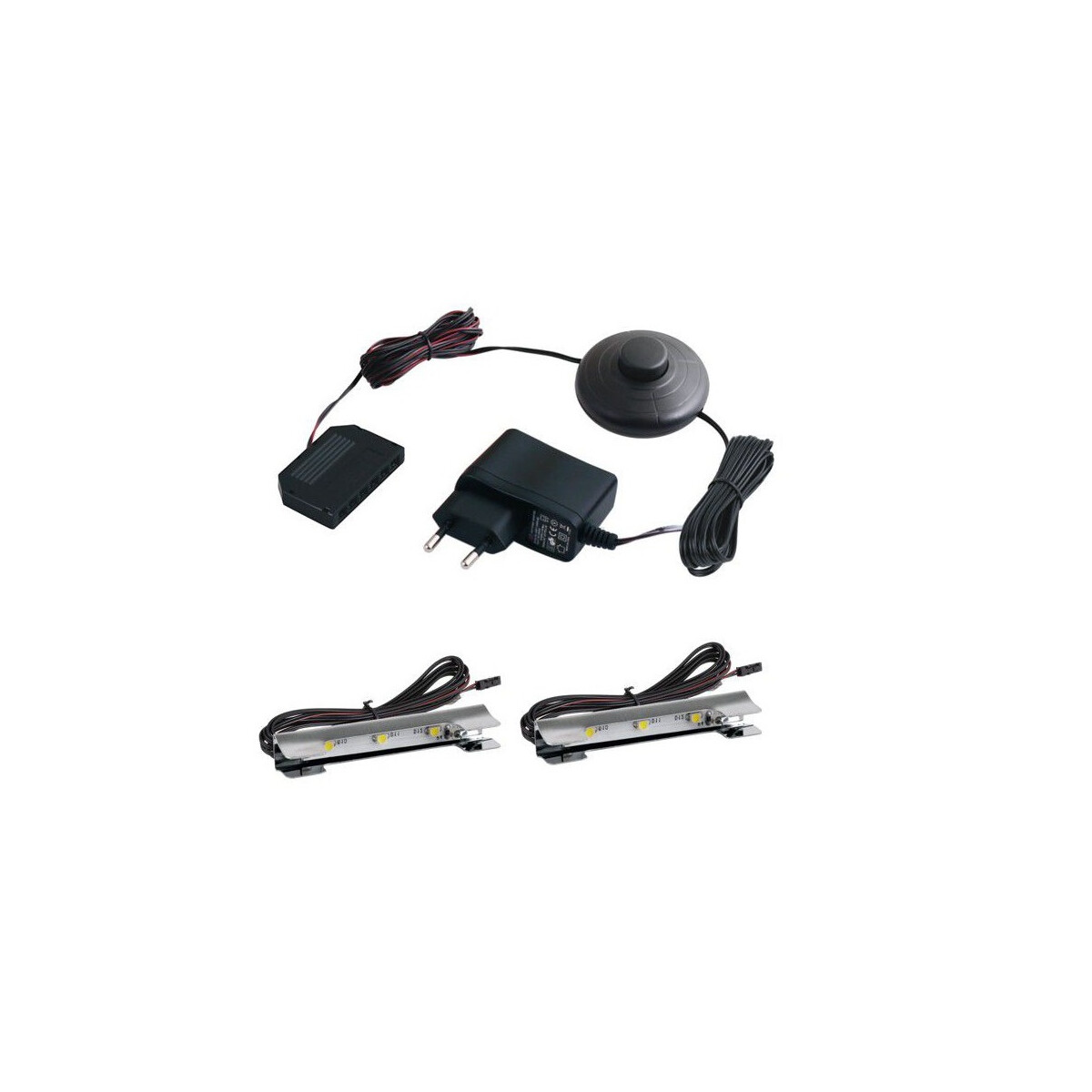 LED Glasbodenbeleuchtung Set Metall Clip warmweiss