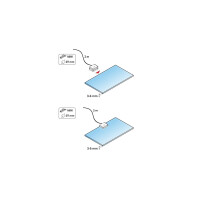 LED-Glasbodenbeleuchtung 3D Clip alufarben kaltweiss 3