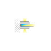 LED-Glasbodenbeleuchtung 3D Clip alufarben warmweiss 5